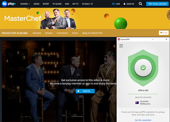 Watch MasterChef Australia online vpn