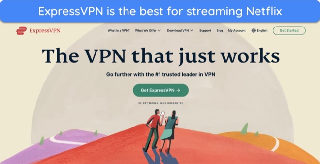 Screenshot of ExpressVPN's homepage