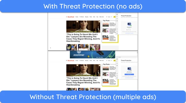 NordVPN’s Threat Protection makes web browsing safer and smoother