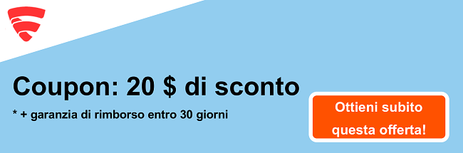 Coupon FSecureFreedome - $ 20 di sconto