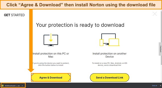 Download Norton's setup screenshot