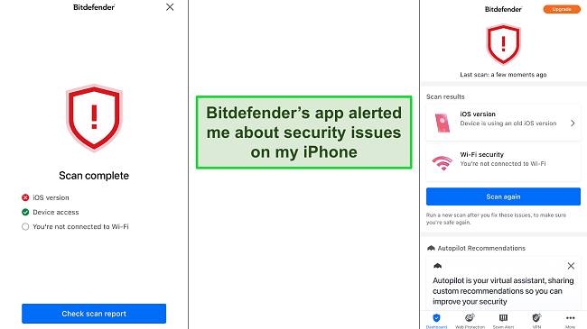 Screenshot of Bitdefender Security Scan