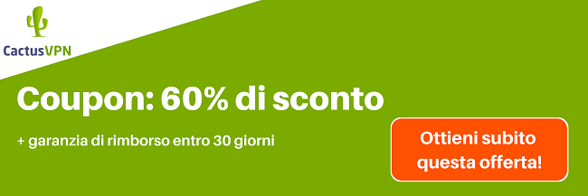 Coupon CactusVPN valido