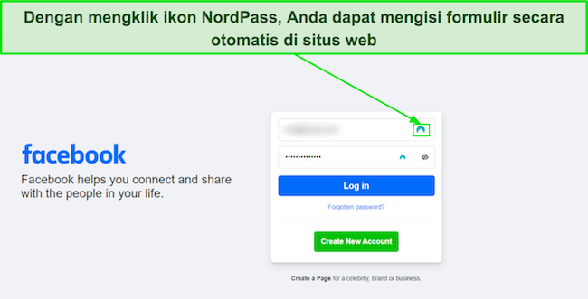 Cuplikan layar fitur pengisian otomatis NordPass