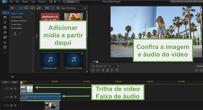 Edição de vídeo PowerDirector.