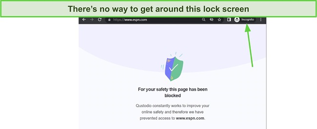 The screen lock works in Chrome, even when browsing in Incognito Mode