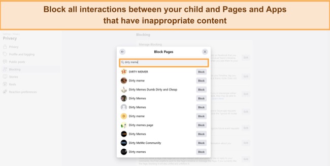 Block Facebook Pages and Apps through the Privacy settings