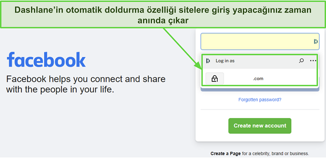 Dashlane'in otomatik doldurma özelliğini gösteren ekran görüntüsü