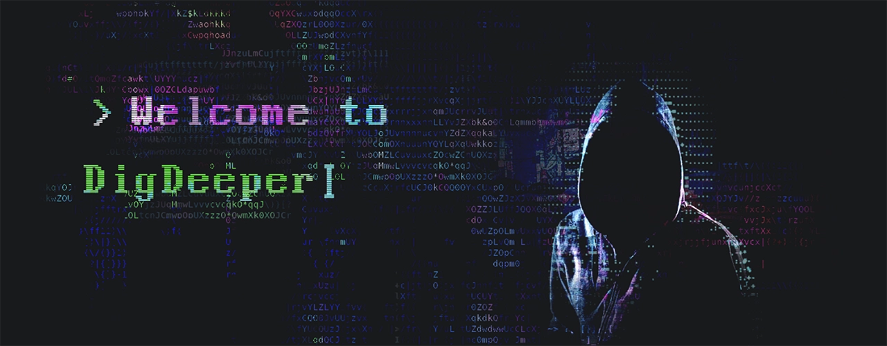 Screenshot of the DigDeeper landing page on the dark web